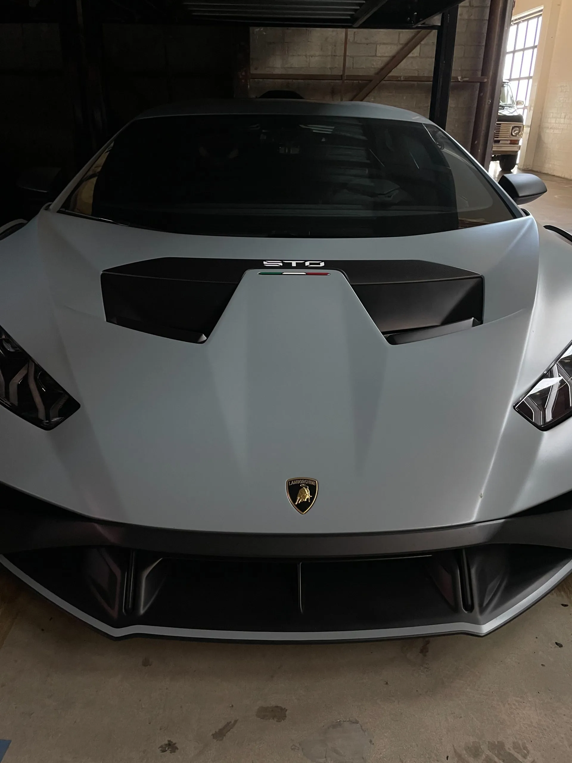 Custom matte vinyl wrap on a Lamborghini by San Diego Car Wrap and Window Tinting